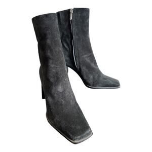 Sam Edelman Black Suede Booties Women’s Size – 3.5” Heel Ankle Boots in EUC